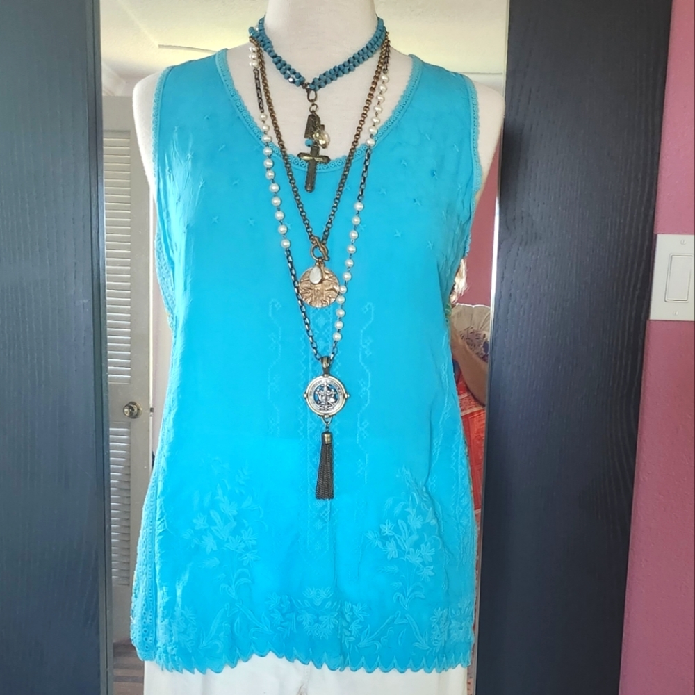 Johnny Was Embroidered Tank NWT